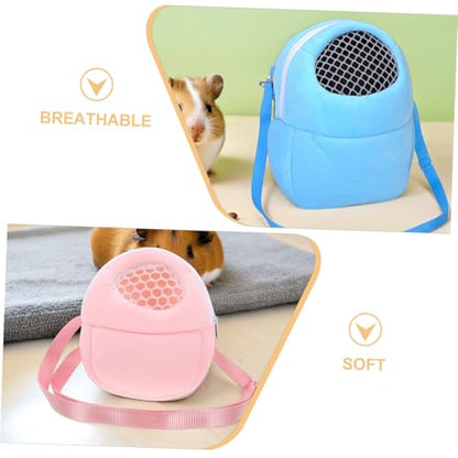 Toddmomy 3pcs Small Pet Carrier Backpack Set – Breathable Portable Hamster Travel Bag with Mesh Window – Lightweight Rabbit, Squirrel, Chinchilla Carrier for Outdoor Use