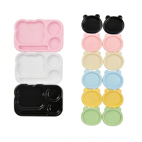 15 Pack Reptile Feeding Dish Set with 12 Bowls & 3 Feeding Trays, Crested Gecko Food Dishes, Small Pet Feeding Cups for Jumping Spider, Tarantula, Hermit Crab, Beetle, Isopods, Lizard Tank Accessories