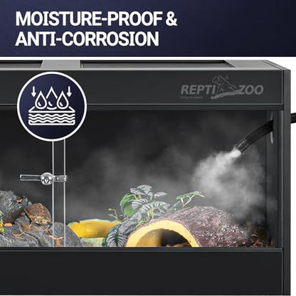REPTI ZOO 50 Gallon PVC Reptile Enclosure, 36x18x18 inch Reptile Tank for Ball Python Bearded Dragon Snake Gecko, Reptile Terrarium Lounge Habitat with Glass Sliding Door & Top Screen Ventilation - style: 36x18x18"