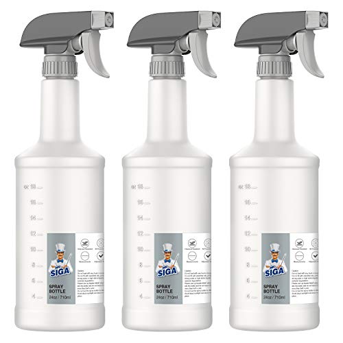 MR.SIGA 24 oz Empty Plastic Spray Bottles for Cleaning Solutions, 36 Pack - size: 710ml, 36 Pack