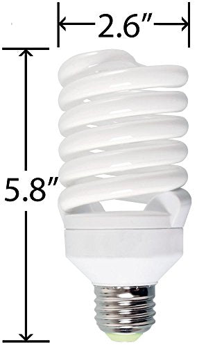 Agrobrite FLC26D 26-Watt Spiral Compact Fluorescent Grow Light Bulb (130W equivalent CFL), 6400K - style: 26W/6400K