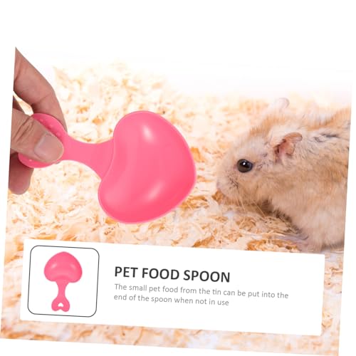 Yardwe 10pcs Love Spoon Pet Feeding Spoon Small Pet Food Scooper Reptile Food for Dog Cat