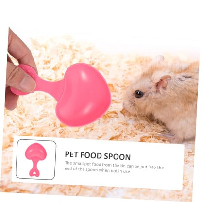 Yardwe 10pcs Love Spoon Pet Feeding Spoon Small Pet Food Scooper Reptile Food for Dog Cat