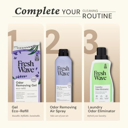 Fresh Wave Lavender Odor Eliminator Gel 15 oz - Air Freshener for Home | Lasts 30-60 days. Plant-based odor absorber. No perfumes or harsh chemicals. Bathroom & closet deoderizer. Refills available. - size: 15 Fl Oz (Pack of 1)