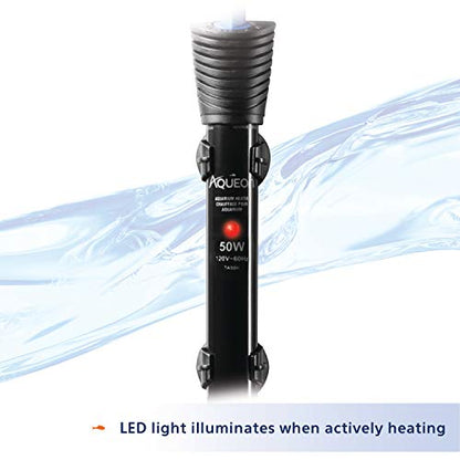 Aqueon Submersible Aquarium Heater, 50 Watts, Up to 20 Gallons - size: 50 Watts, Up to 20 Gallons