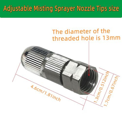 2Pcs Adjustable Spray Nozzle Tips, High Pressure Misting Nozzle for Backpack Sprayers, Farm Irrigation and Garden Irrigation Nozzle Replacement Kit.