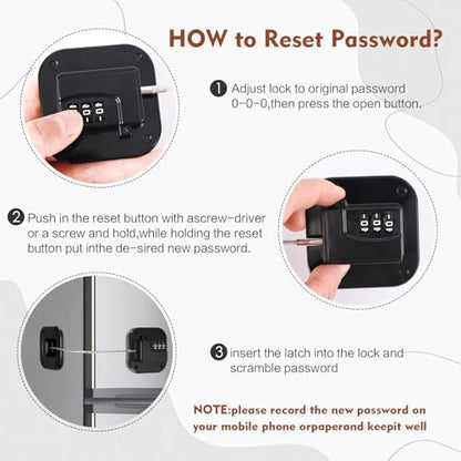 Refrigerator Lock, Combination Lock for Refrigerator Cabinets, Drawers, Heavy Duty Fridge Lock, Easy Install No Keys Needed, Black (Black-3Pack) - color: Black-3Pack