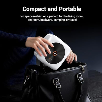 HAPPRUN 1500 ANSI Smart Outdoor Projector, Built-in Apps, 30W Dolby Audio | 4K Decoding,Auto Focus,10K+ Apps,Movie Projector with WiFi Bluetooth,Portable Indoor Proyector Compatible with Phone/TV Stick