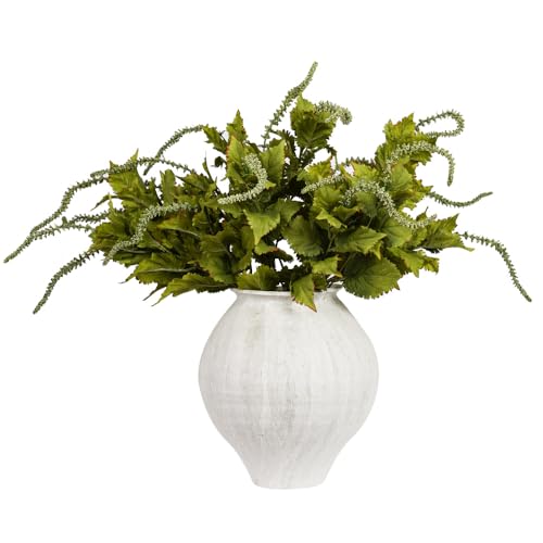 Melorca&Guilla Artificial Plants,6Pcs 33inch Faux Greenery Stems,Faux Branches for Vase, Artificial Plants Branches Vase Filler for Kitchen Office Shop Home Décor - color: Greenery