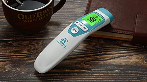 Hospital Medical Grade Non-Contact Forehead Thermometer | Fast, accurate no touch temporal thermometer for baby, adults, toddlers - color: White