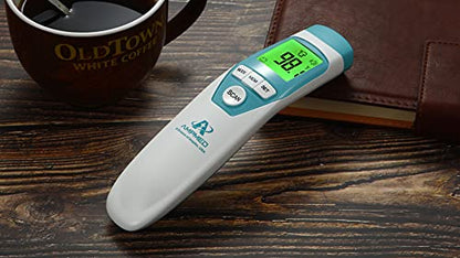 Hospital Medical Grade Non-Contact Forehead Thermometer | Fast, accurate no touch temporal thermometer for baby, adults, toddlers - color: White