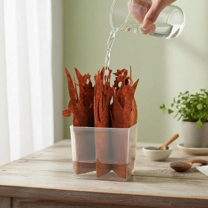 Reptile Humidifier Portable Felt Plants Humidifying System Imitation Plants Humidifier Water Basin Environmental Air Humidity Supplies with Purified, Brown - color: Brown