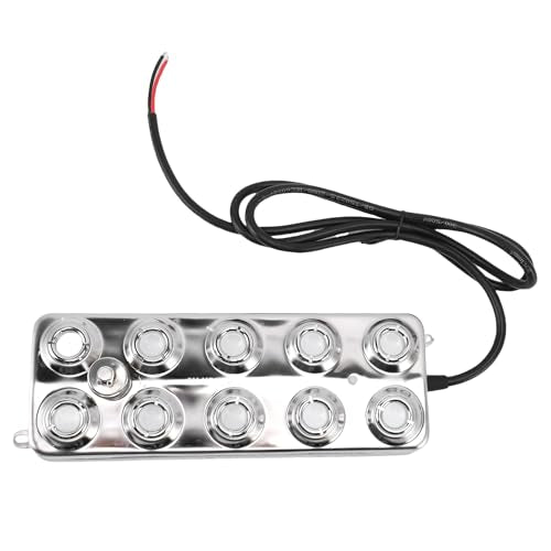 Ultrasonic Mist Maker 304 Stainless Steel Ultrasonic Fogger 10 Head 350W 7L H with IP67 Power Supply for Greenhouse Terrarium Pond Fountain Halloween Cauldron