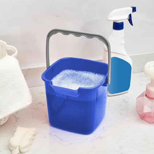 Irenare 12 Pcs Sanitizing Bucket 3 Quart Cleaning Pail Small Detergent Square, Spout and Handle Plastic Utility Sanitizer Buckets for Restaurant Kitchen Home Offices (Multicolor) - color: Multicolor