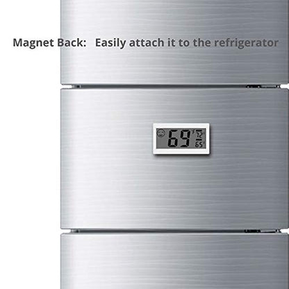 Digital Thermometer Indoor Hygrometer Room Temperature Monitor Humidity Gauge with Big Screen Stand Wall Hanging Magnet Greenhouse House Kitchen Car - size: M