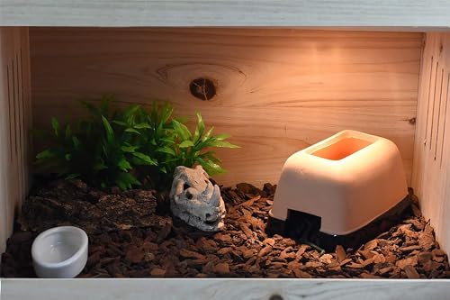 OMEM Reptiles Hideout Humidification Cave with Basin for Gecko (Medium) - size: M