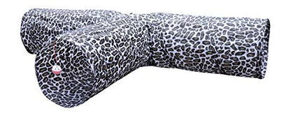 3 Way Cat Tunnel. Extra Large 12 Inch Diameter and Extra Long. A Big Collapsible Play Toy. Wide Pet Tunnel Tube for Rabbits, Kittens, Large Cats, and Dogs (Animal Print) - color: Animal Print