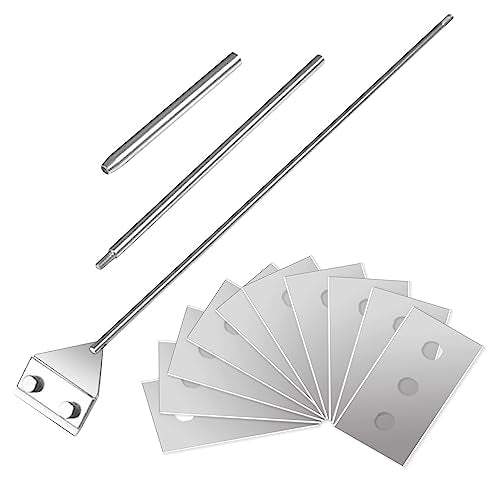 SunGrow 25" Aquarium Glass Cleaner, with 10 Replaceable Stainless Steel Blades, Cleaning Glass Stovetops, Removing Stickers & Labels, Tiles Grout Residue, Scraping Paint & Wallpaper
