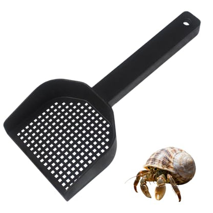 Tsangbaby Hermit Crab Litter Scooper Reptile Poop Scooper Mesh Reptile Litter Cleaner Scoopers Terrarium Sand Rabbit Pooper Lifter for Sand Bedding, Hanging Handle Poop Scoopers