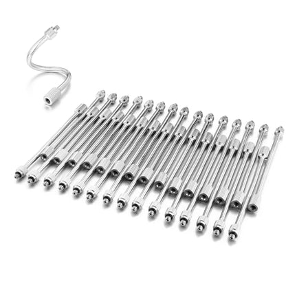 CozyCabin 30 Packs Flexible Mister Nozzle Extensions, Brass Mist Rod for Mister Nozzles, Bendable Copper Extended Pole 10/24 UNC for Garden, Humidification, Outdoor Cooling, Dust Control(5.9 Inch) - color: 30pcs Mister Extensions