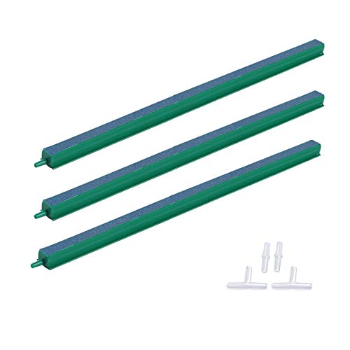 Fish Tank Air Bubble 3-Piece Air Stone Bars for Aquarium 12 inch | Air Stone Bar Hydroponics with Connectors - size: 12 inch 3 pcs