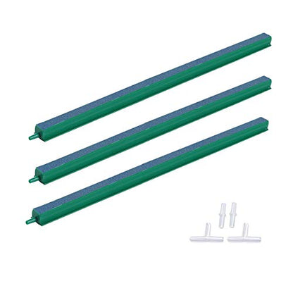 Fish Tank Air Bubble 3-Piece Air Stone Bars for Aquarium 12 inch | Air Stone Bar Hydroponics with Connectors - size: 12 inch 3 pcs