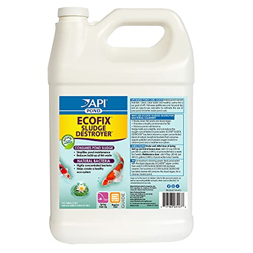 API POND ECOFIX SLUDGE DESTROYER Pond Water Clarifier and Sludge Remover Treatment 1-Gallon Bottle - size: 1-Gallon
