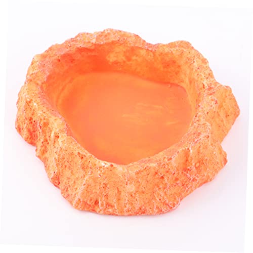 POPETPOP Reptile Feeder Bowl for Lizard Turtle Skid-Resistant Easy-Clean Odorless Food Water Storage Basin