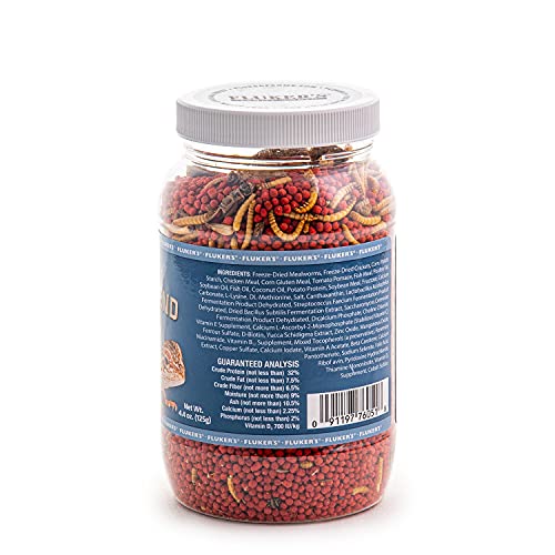 Fluker's Buffet Blend Juvenile Bearded Dragon Diet, Mealworms, Crickets and Pellets, 4.4 oz - size: 4.4 Ounce (Pack of 1)