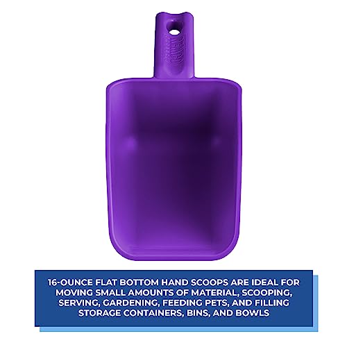 Vikan Remco 63008 Color-Coded Plastic Hand Scoop - BPA-Free Food-Safe Kitchen Utensils, Restaurant and Food Service Supplies, 16 oz, Purple - size: 16 oz