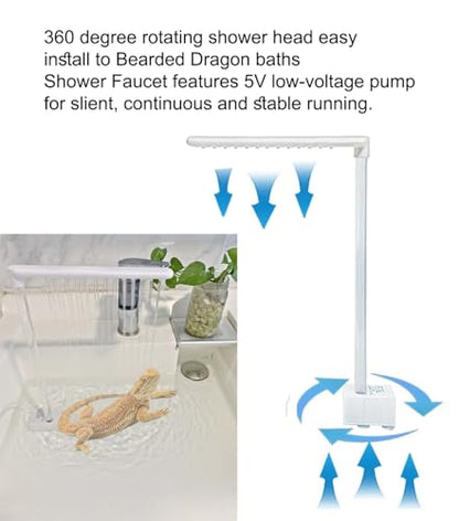 Bearded Dragon Bathtub Accessories with Lizard Towel, Accessories for Bearded Dragon Pool, Bearded Dragon Accessories for Tank, Bearded Dragon Accessories, Bearded Dragon Fountain