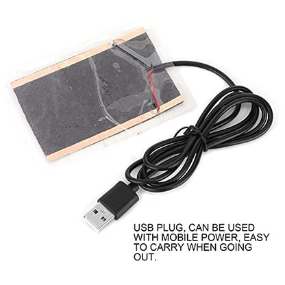 Heat Pad For Reptiles, 5W Portable Heating Pad Carbon Fiber Reptile Heating Pad 45˚C USB Heating Film Heat Mat For Reptiles Low Power Heat Pad For Home Outdoors Daily Use