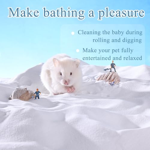 Hamster Sand Bath - Whit Fine Sand Hamster Bedding Reptile Silica Sand Gerbil Hideout for Hamster Chinchillas Gerbil Small Animals Small Pets (White, 2.2 lb) - color: White, size: 2.2 lb
