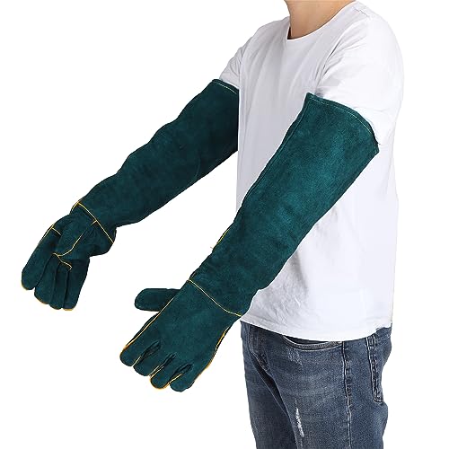 Pongnas Bite Proof Animal Handling Gloves for Dogs Cats Reptiles Puncture Pet Grooming Training Gloves with Extended Sleeve for Safe Wildlife Control Large