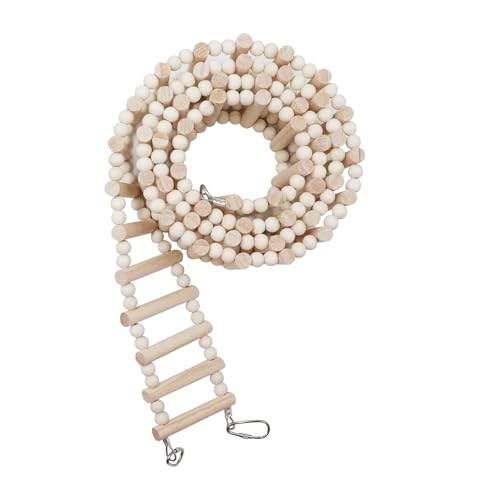 Rat Ladder Bridge Toy, Rat Climbing Toys, Natural Wooden Hamster Ladder Bridge Toy, Cage Accessories for Bird Parrot Cockatiel Sugar Gliders - 54 Steps - 74.6 x 3.14 Inch - size: 54 Steps - 74 × 3 Inch