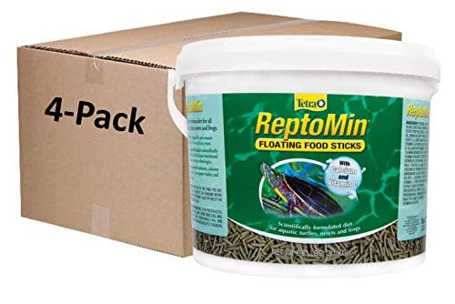 Tetra ReptoMin Floating Food Sticks, Food for Aquatic Turtles, Newts and Frogs, 6.83 lbs (4 pack) - size: 6.38 Pound (Pack of 4)