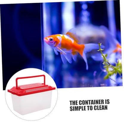 Portable Transparent Turtle Feeding Box Lightweight Leakproof Aquatic Habitat for Reptiles and Crabs Travel Container for Outdoor Adventures and Pet Observation