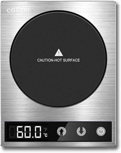 Cosori Coffee Mug Warmer for Desk, Office, 1°F Precise Temperature Control | Digital Cup Heater, Touch Tech & LCD Digital Display (77-194℉), 304 Stainless Steel