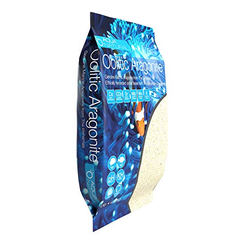 Aqua Natural Oolitic Aragonite 10lb Aquarium Sand for Reef, Saltwater and Marine Tanks and Aquariums (Pack of 4) - size: One Pack - 10lb (Pack of 4)