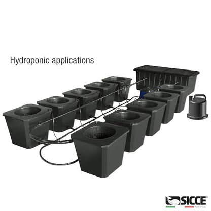 SICCE Ultra Zero 793 GPH Multi-Purpose Water Pump | Garden Hose Connection Portable Handle | Ultra Quiet Durable Aquarium Fish Tank Fountain Pond Hydroponics Terrarium Black | Freshwater & Saltwater