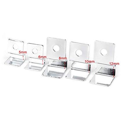 4Pcs Aquarium Cover Clip, Fish Glass Covers Clips Stainless Steel Material Aquarium Glass Cover Support Bracket Universal Lid Clips for Rimless Tanks(10mm) - color: 10mm