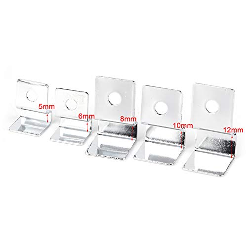 4Pcs Fish Glass Cover Clip, Stainless Steel Aquarium Glass Cover Support Bracket Holders Universal Lid Clips for Rimless Aquarium(8mm) - color: 8mm