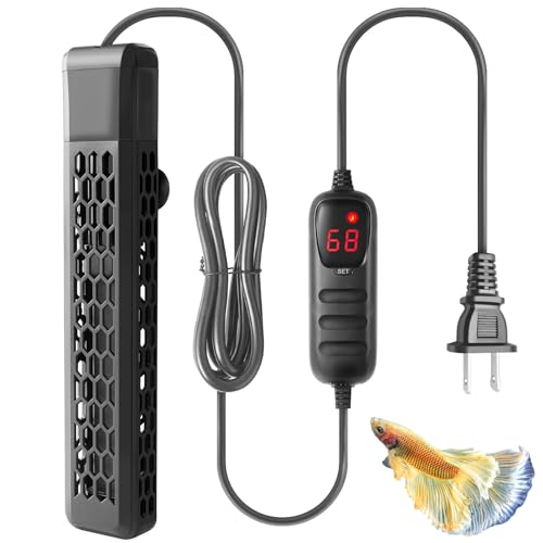 HITOP Aquarium PTC Heater with Controller: 200W 300W 400W Digital Heater for Fish Tank and Turtle Tank 40-100Gallon, with Protective Cover