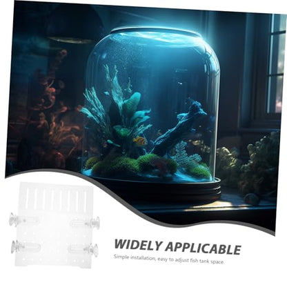 Clear Acrylic Fish Tank Divider Adjustable Aquarium Isolation Board with Micro Holes Easy to Clean Separator for Various Tank High and Fish Separation