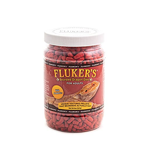 Fluker's Bearded Dragon Food, For Adult Bearded Dragons, Pellet Diet Rich in Protein, Fats, Vitamins, and Minerals, 3.4 oz - size: 8 Ounce (Pack of 1)