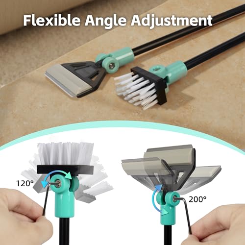 UPETTOOLSAlgae Scraper for Glass Aquariums,2 in 1 Adjustable Algae Scraper | with 5 Stainless Steel Blades and Cleaning Brush, Aquarium Glass Cleaning Tools for 20-40 Gallon Fish Tank