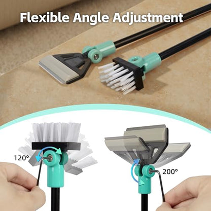 UPETTOOLSAlgae Scraper for Glass Aquariums,2 in 1 Adjustable Algae Scraper | with 5 Stainless Steel Blades and Cleaning Brush, Aquarium Glass Cleaning Tools for 20-40 Gallon Fish Tank