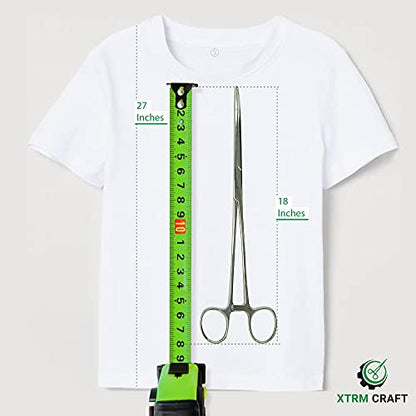 Pean Hemostat Straight and Curved Multipurpose Locking Tweezer Clamps Serrated, Stainless Steel - Hemostats for Nurses, Fishing Forceps, Crafts and Hobby - style: Straight