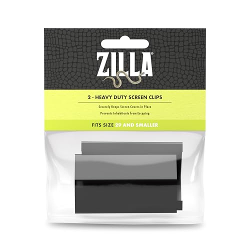 Zilla Heavy Duty Screen Clips, Secures Screen Covers to Terrarium, Fits Size 5 to 29 G, 2 pack, Small | Secures Screen Covers to Terrarium, Fits Size 5 to 29 G - size: Small