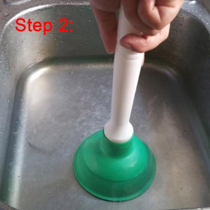 Drain Plunger, Mini Sink Unclogger, Small 4-Inch Clog Remover | Rubber Cup Hand Plumber Helper, Force Tiny Compact Tool with 9" Short Handle for Kitchen Bathroom, Toilet, Shower, Bath Tub - color: Green + Yellow